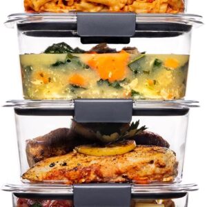 Rubbermaid Brilliance BPA Free Airtight Food Storage Containers with Lids